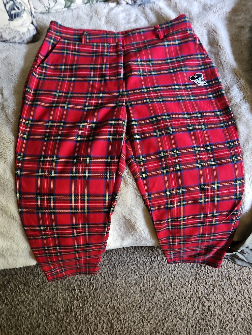 Red Plaid Mickie Pants
